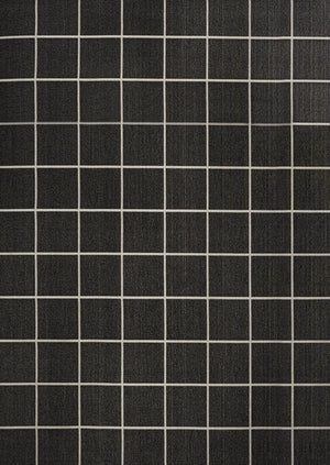 HomeRoots 8' X 10' Dark Gray & Cream Plaid Rug - Stylish, Versatile Indoor/Outdoor Area Rug for All Spaces 702635