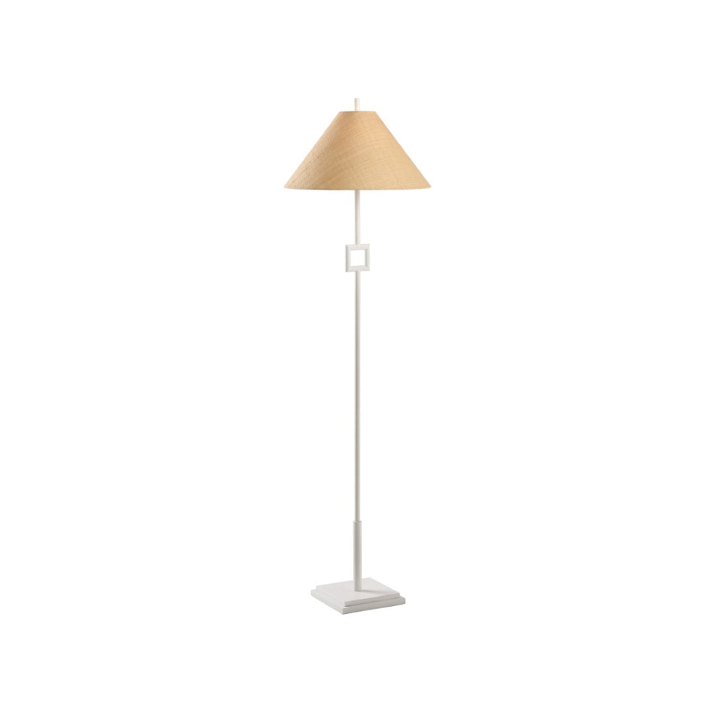 Chelsea House Overhill Sculptural Floor Lamp By Jamie Merida — Matte White Modern Minimalist Accent Lighting, 55.5" 70264