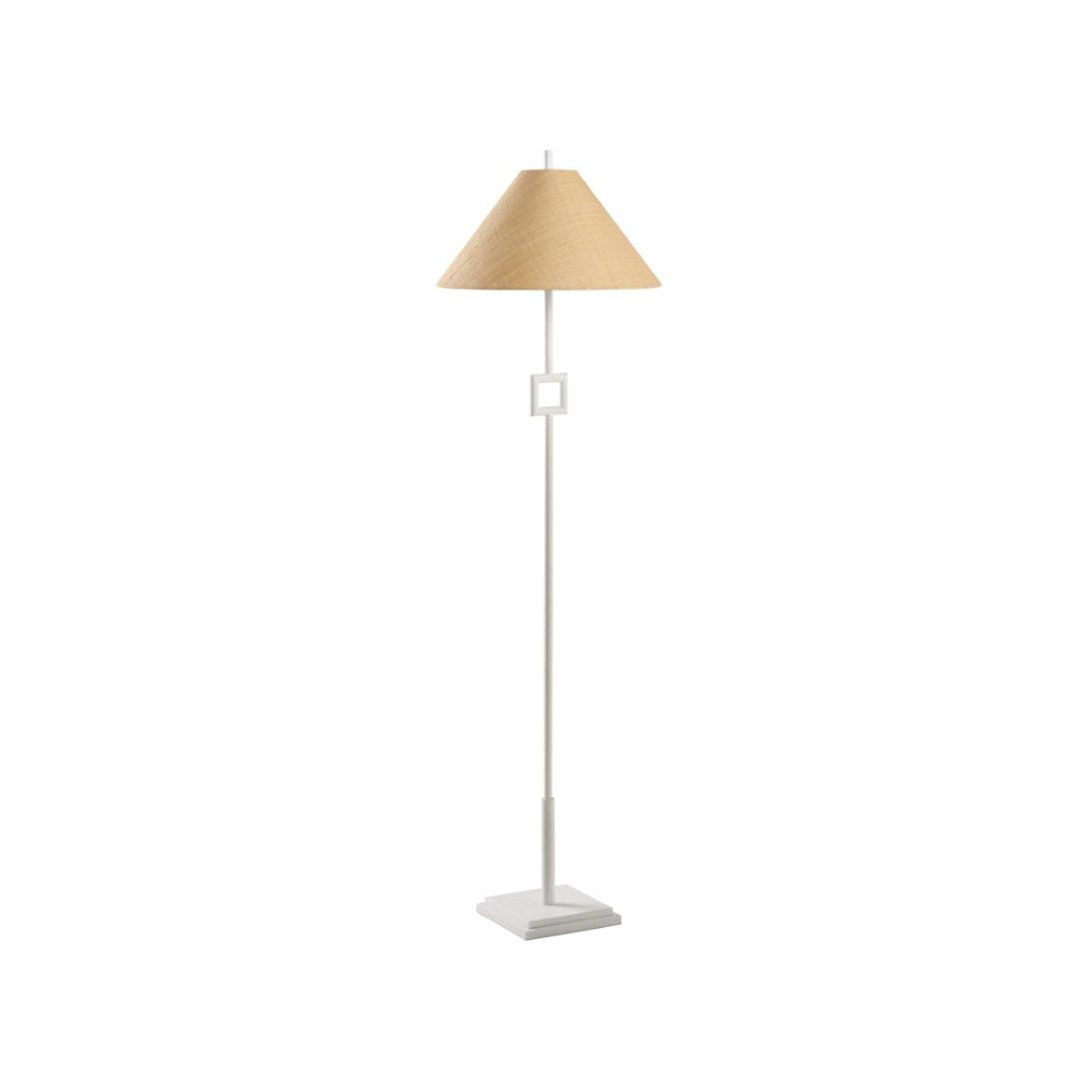 Chelsea House Overhill Sculptural Floor Lamp By Jamie Merida — Matte White Modern Minimalist Accent Lighting, 55.5" 70264