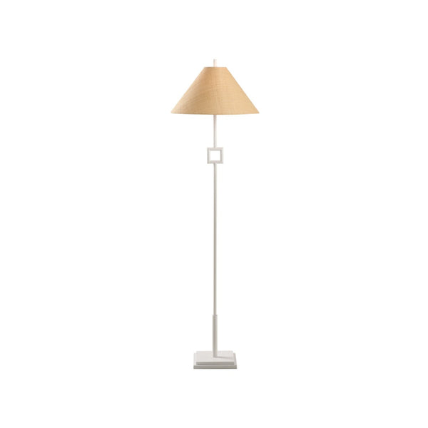 Chelsea House Overhill Sculptural Floor Lamp By Jamie Merida — Matte White Modern Minimalist Accent Lighting, 55.5" 70264