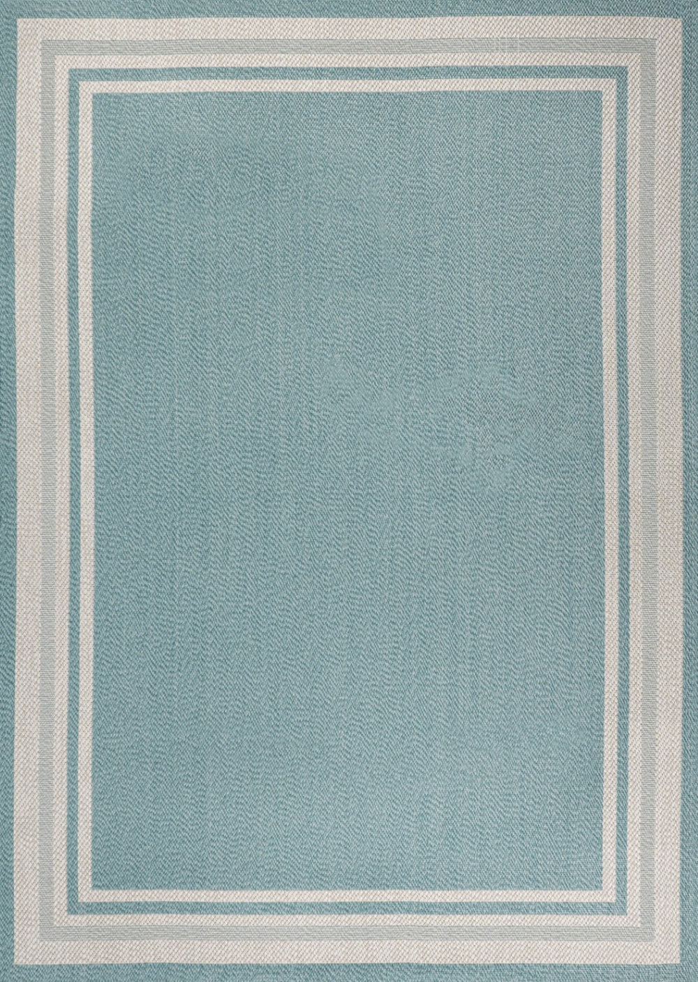 HomeRoots 5' Aqua and Beige Striped Area Rug – Stylish Indoor/Outdoor Carpet for Versatile Coastal Decor 702640