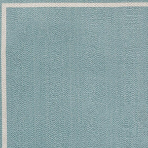 HomeRoots 8' X 10' Aqua and Beige Striped Area Rug – Durable Indoor/Outdoor Design for Stylish Spaces & Easy Care 702641