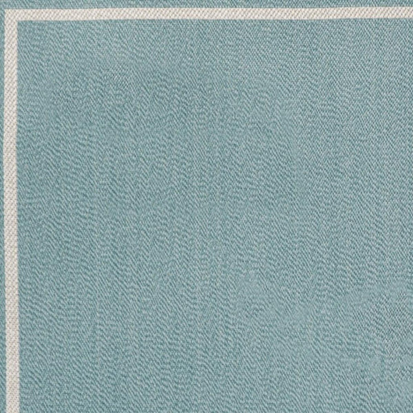 HomeRoots 8' X 10' Aqua and Beige Striped Area Rug – Durable Indoor/Outdoor Design for Stylish Spaces & Easy Care 702641