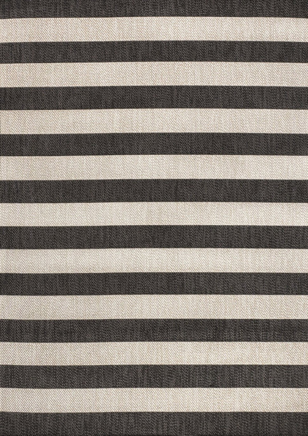 HomeRoots 5' Black and Beige Striped Area Rug - Stylish Indoor Outdoor Accent for Living Spaces & Patios 702658