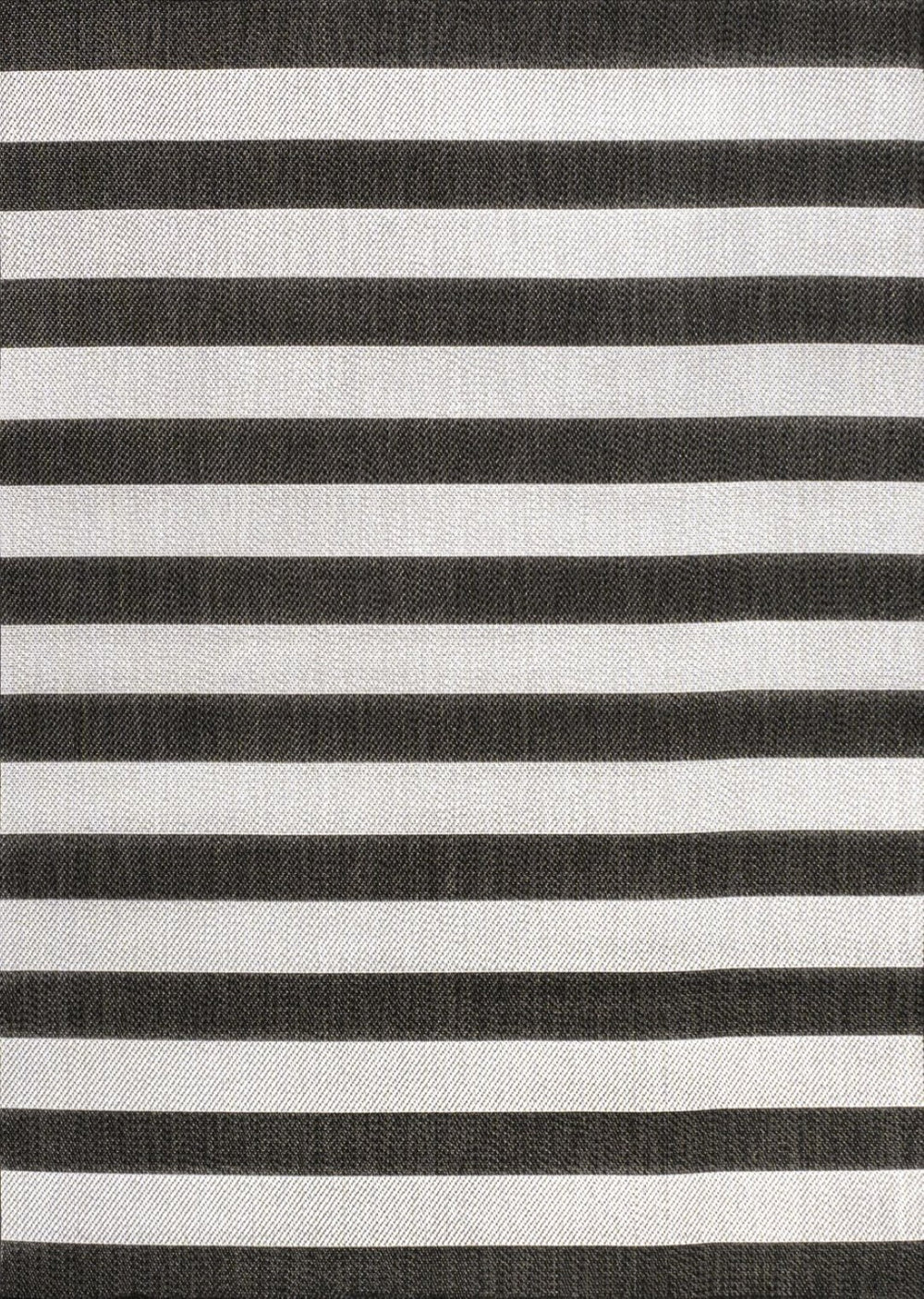 HomeRoots 8' X 10' Black And Cream Striped Area Rug - Durable Indoor/Outdoor Design for Stylish Spaces! 702662