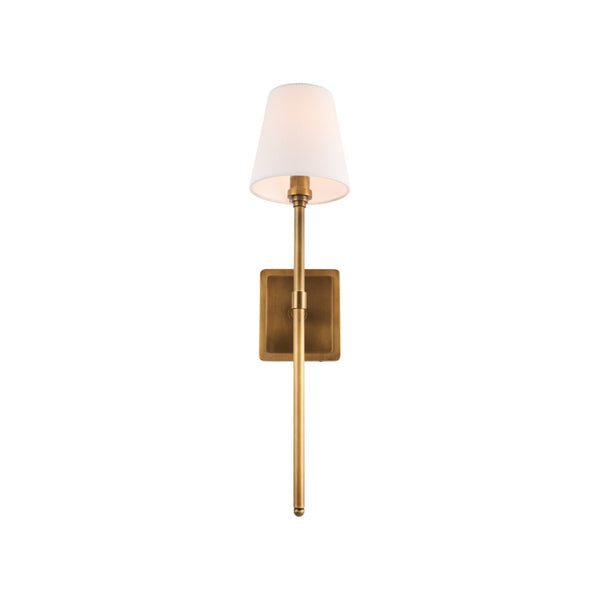 Chelsea House Homewood Aged Brass Sconce By Jamie Merida — Slim Tapered Shade, Warm Ambient Light For Mirrors 70267