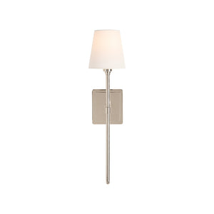 Chelsea House Homewood Polished Nickel Wall Sconce — Slim Tapered Shade, Ambient Designer Lighting For Mirrors/Hallways 70268