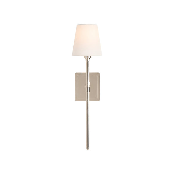 Chelsea House Homewood Polished Nickel Wall Sconce — Slim Tapered Shade, Ambient Designer Lighting For Mirrors/Hallways 70268