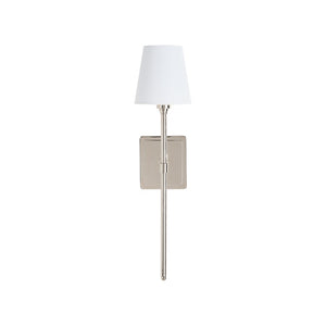 Chelsea House Homewood Polished Nickel Wall Sconce — Slim Tapered Shade, Ambient Designer Lighting For Mirrors/Hallways 70268