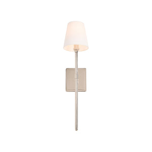 Chelsea House Homewood Polished Nickel Wall Sconce — Slim Tapered Shade, Ambient Designer Lighting For Mirrors/Hallways 70268