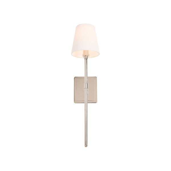 Chelsea House Homewood Polished Nickel Wall Sconce — Slim Tapered Shade, Ambient Designer Lighting For Mirrors/Hallways 70268