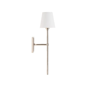 Chelsea House Homewood Polished Nickel Wall Sconce — Slim Tapered Shade, Ambient Designer Lighting For Mirrors/Hallways 70268