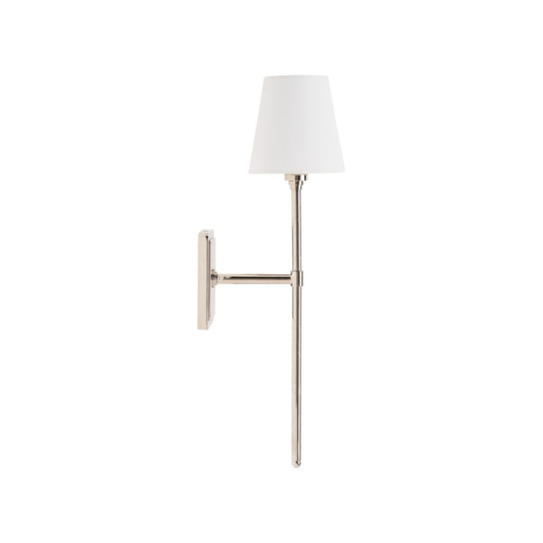 Chelsea House Homewood Polished Nickel Wall Sconce — Slim Tapered Shade, Ambient Designer Lighting For Mirrors/Hallways 70268