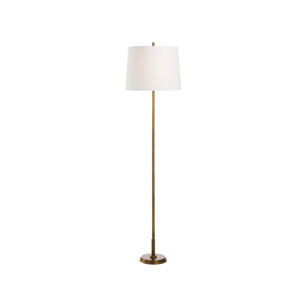 Chelsea House Underwood Aged Brass Floor Lamp By Jamie Merida — Slim 63" Minimalist Vintage-Modern Accent Light For Living Rooms 70269