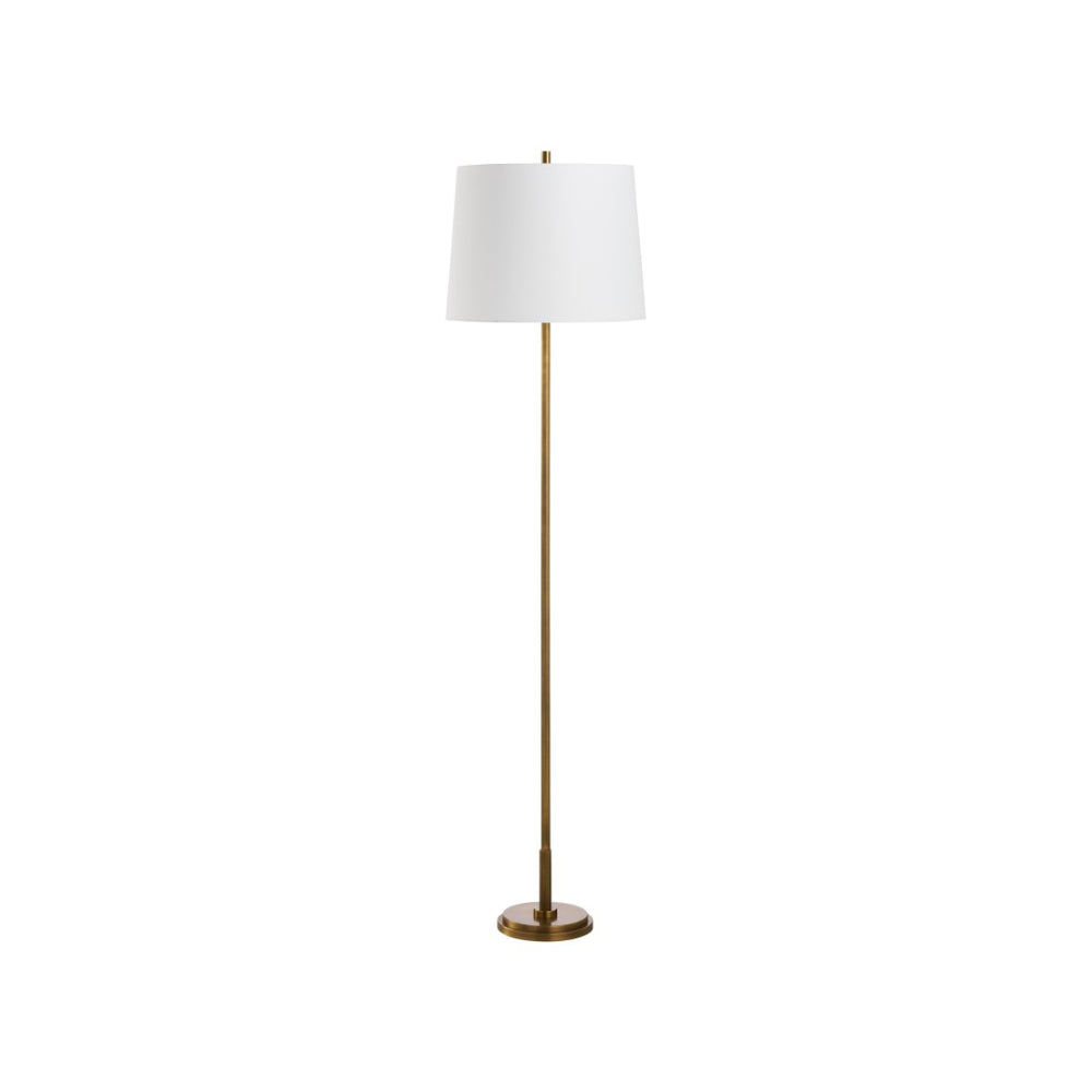 Chelsea House Underwood Aged Brass Floor Lamp By Jamie Merida — Slim 63" Minimalist Vintage-Modern Accent Light For Living Rooms 70269