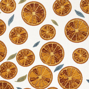HomeRoots 5' Orange and Cream Polka Dot Area Rug - Stylish Indoor/Outdoor Comfort with Weather-Resistant Design 702690