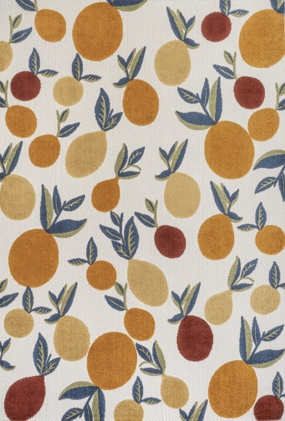 HomeRoots 5' Polka Dot Area Rug in Orange, Beige & Cream - Durable Indoor/Outdoor Design for Any Space! 702699