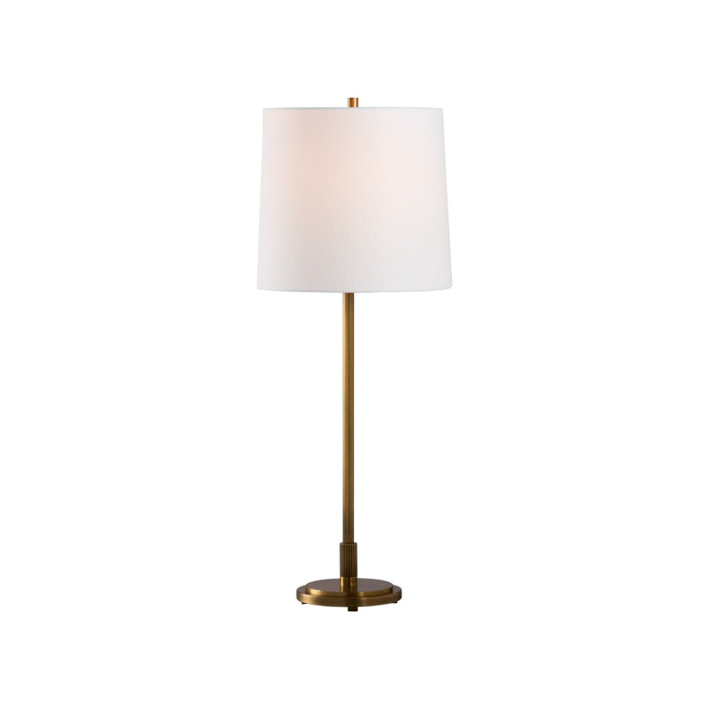 Chelsea House Underwood Aged Brass Table Lamp By Jamie Merida — Minimalist Vintage Metal Accent, 28.5" Tall Glow 70273