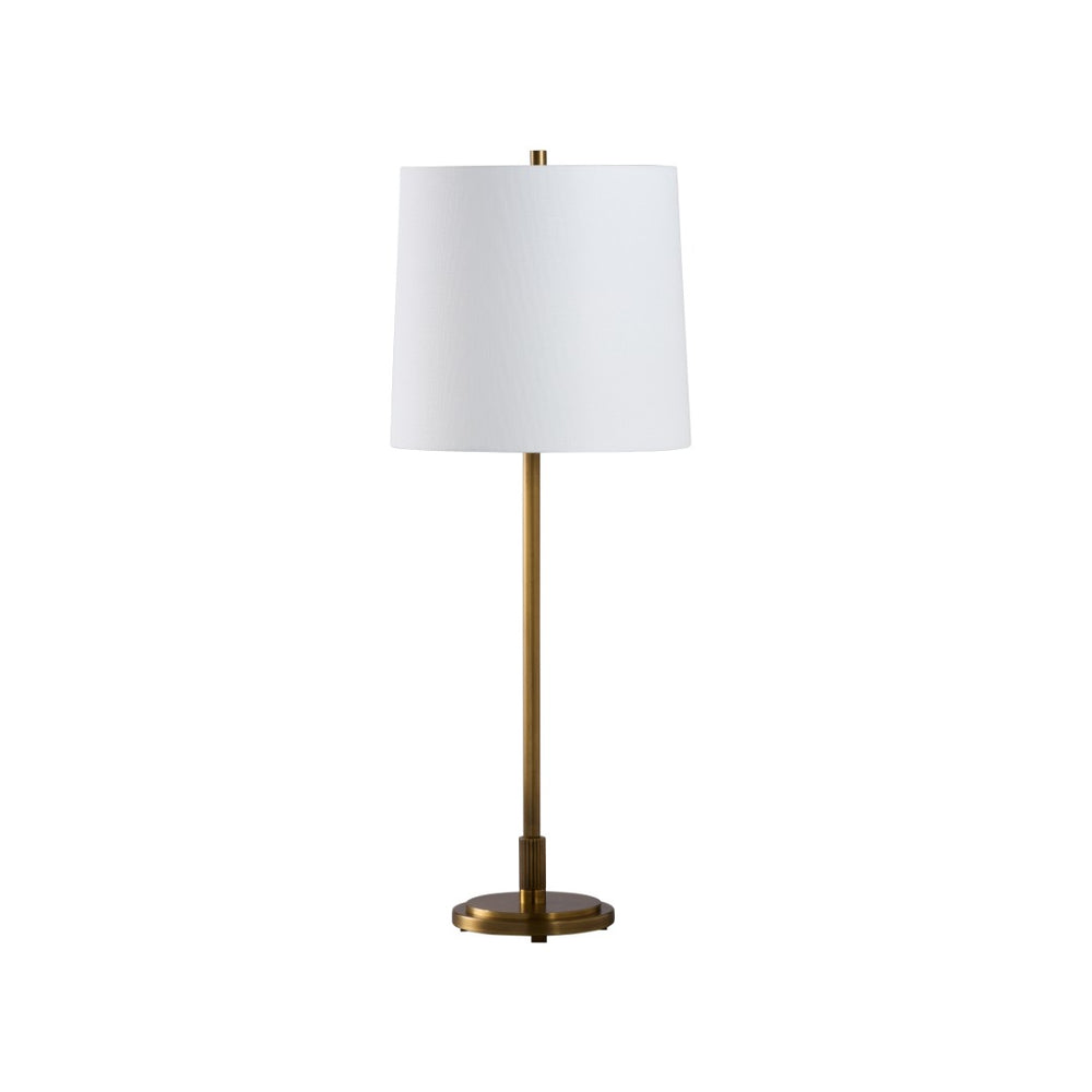 Chelsea House Underwood Aged Brass Table Lamp By Jamie Merida — Minimalist Vintage Metal Accent, 28.5" Tall Glow 70273