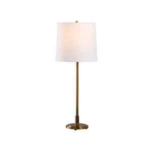 Chelsea House Underwood Aged Brass Table Lamp By Jamie Merida — Minimalist Vintage Metal Accent, 28.5" Tall Glow 70273
