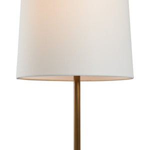 Chelsea House Underwood Aged Brass Table Lamp By Jamie Merida — Minimalist Vintage Metal Accent, 28.5" Tall Glow 70273