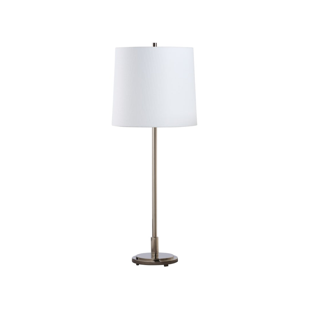 Chelsea House Underwood Sleek Table Lamp By Jamie Merida In Polished Nickel — Minimalist Vintage Charm, 28.5" H 70274