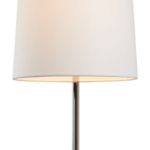 Chelsea House Underwood Sleek Table Lamp By Jamie Merida In Polished Nickel — Minimalist Vintage Charm, 28.5" H 70274