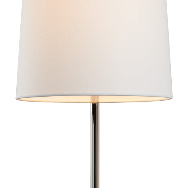 Chelsea House Underwood Sleek Table Lamp By Jamie Merida In Polished Nickel — Minimalist Vintage Charm, 28.5" H 70274