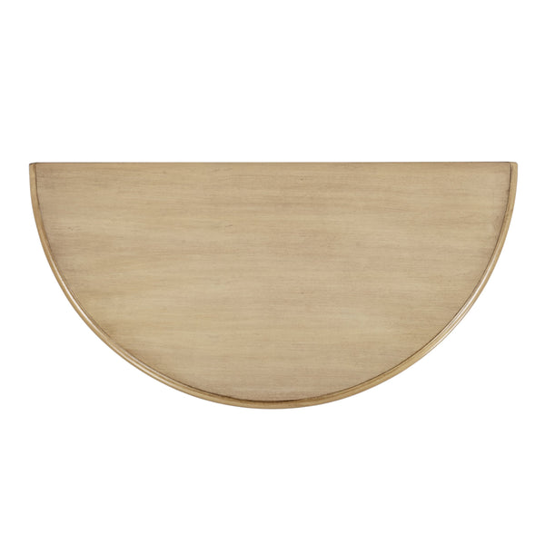 Butler Specialty Danielle Elegant Demilune Console Table With Drawer And Open Shelf For Timeless Home Charm Beige Poplar Wood,Mdf,Resin,Cherry Veneer 7027424-butler