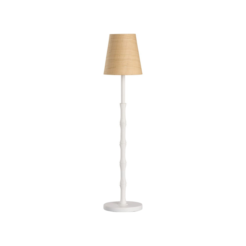 Chelsea House Artois Sculptural Buffet Lamp In Matte White — Bamboo-Inspired 27" Ambient Console Light By Jamie Merida 70276