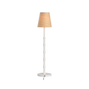 Chelsea House Artois Sculptural Buffet Lamp In Matte White — Bamboo-Inspired 27" Ambient Console Light By Jamie Merida 70276