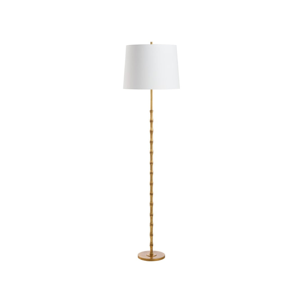 Chelsea House Artois Sculptural Floor Lamp In Aged Brass — Bamboo-Inspired 62" Ambient Light For Modern Homes 70277