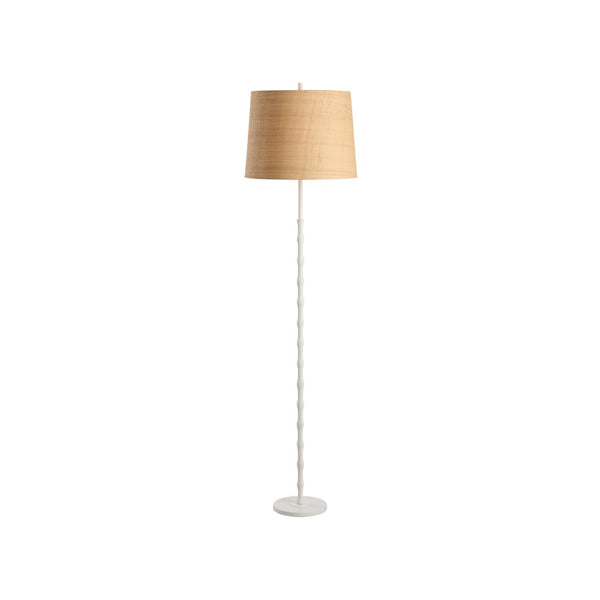 Chelsea House Artois Sculptural Floor Lamp In Matte White — Bamboo-Inspired 62" Ambient Lighting For Modern Rooms 70278