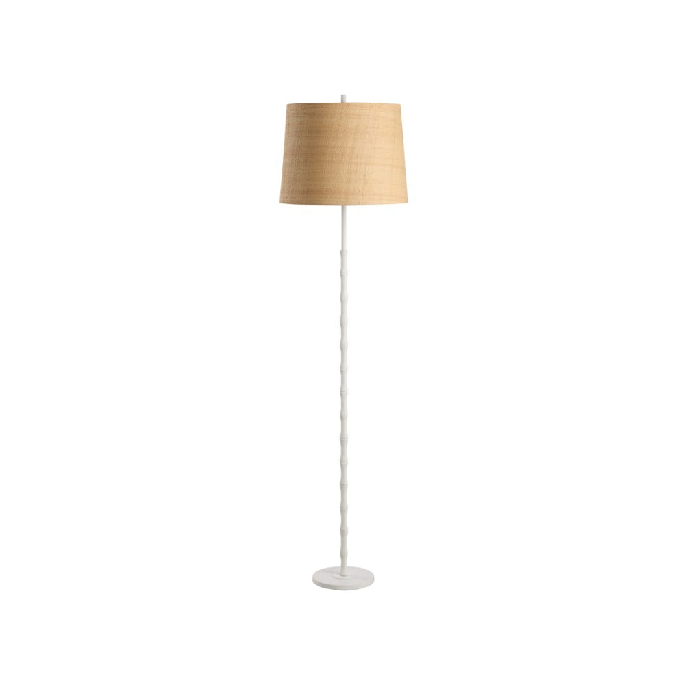 Chelsea House Artois Sculptural Floor Lamp In Matte White — Bamboo-Inspired 62" Ambient Lighting For Modern Rooms 70278
