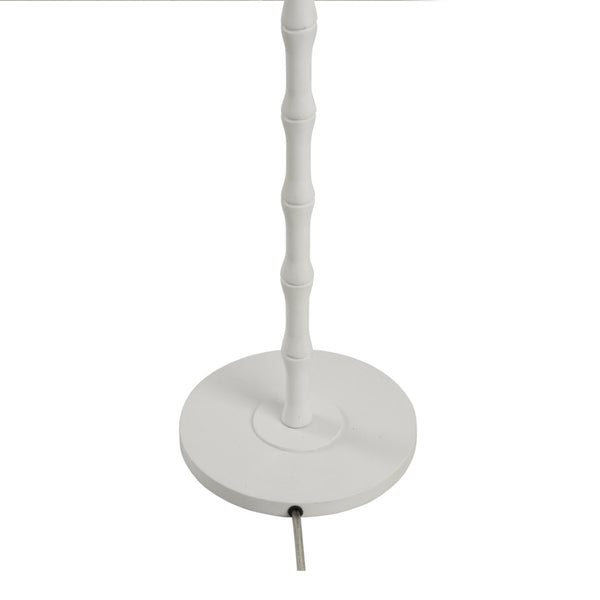 Chelsea House Artois Sculptural Floor Lamp In Matte White — Bamboo-Inspired 62" Ambient Lighting For Modern Rooms 70278
