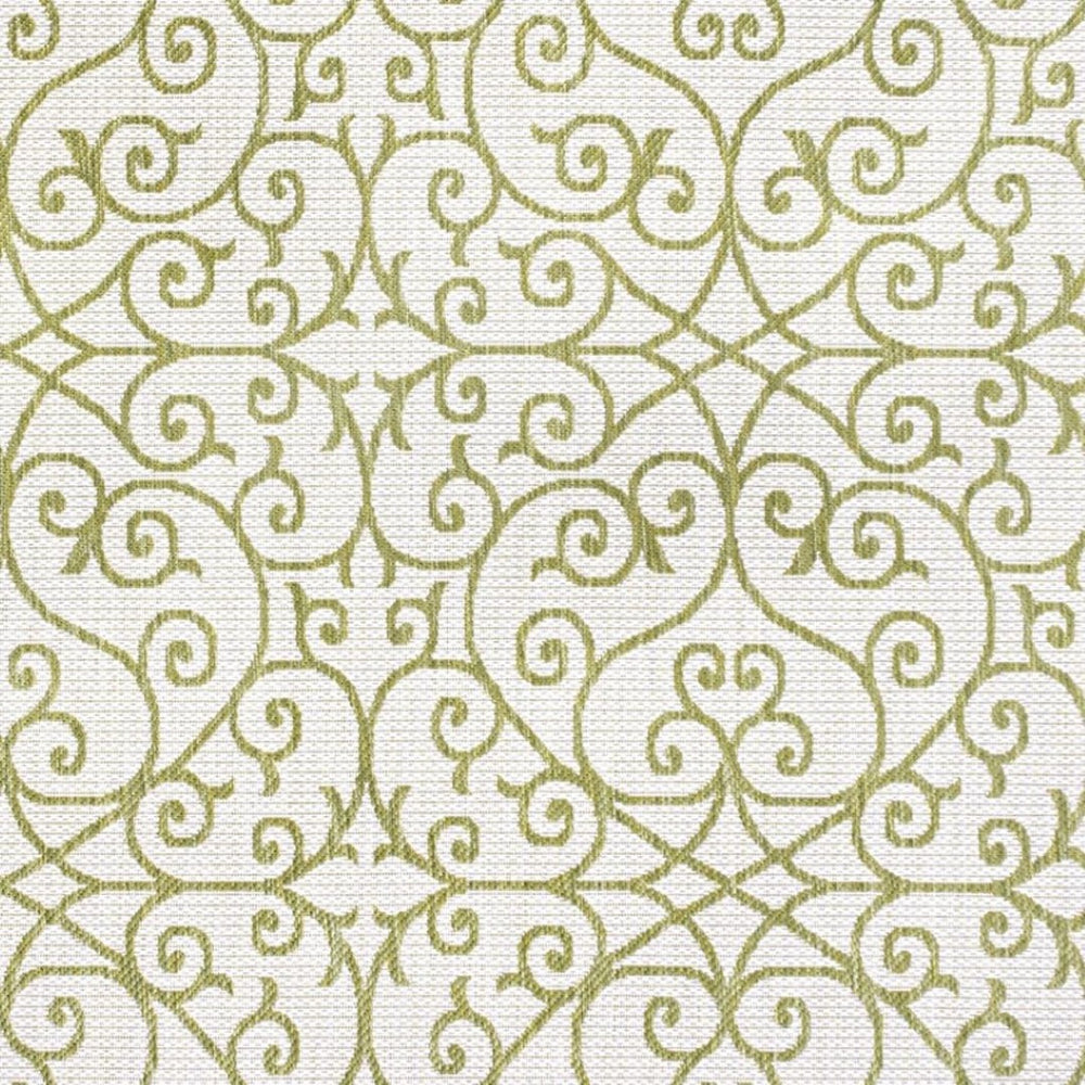 HomeRoots 8' X 10' Modern Green and Cream Geometric Area Rug - Durable, Stylish for Indoor & Outdoor Spaces 702787