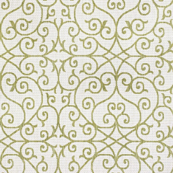 HomeRoots 8' X 10' Modern Green and Cream Geometric Area Rug - Durable, Stylish for Indoor & Outdoor Spaces 702787