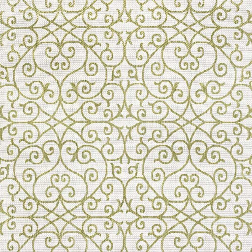 HomeRoots 9' Geometric Green and Cream Area Rug – Stylish Indoor/Outdoor Design for High-Traffic Spaces 702788