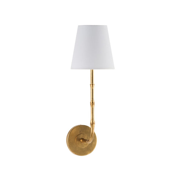 Chelsea House Artois Bamboo Wall Sconce In Antique Gold Leaf Gilt — Sculptural Ambient Lighting For Hallways 70279