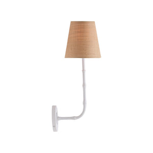 Chelsea House Artois Bamboo-Inspired Wall Sconce Matte White — Sculptural 18" Compact Accent Light For Hallways 70280