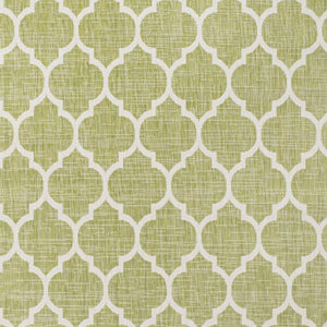 HomeRoots 9' Geometric Indoor Outdoor Area Rug in Green and Cream – Modern, Durable, Versatile for All Spaces! 702848