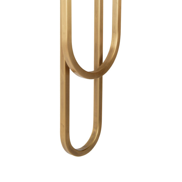 Chelsea House Odeon Aged Brass Sconce By Jamie Merida — Sculptural 27" Wall Light With White Shade, Warm Ambient Glow 70286