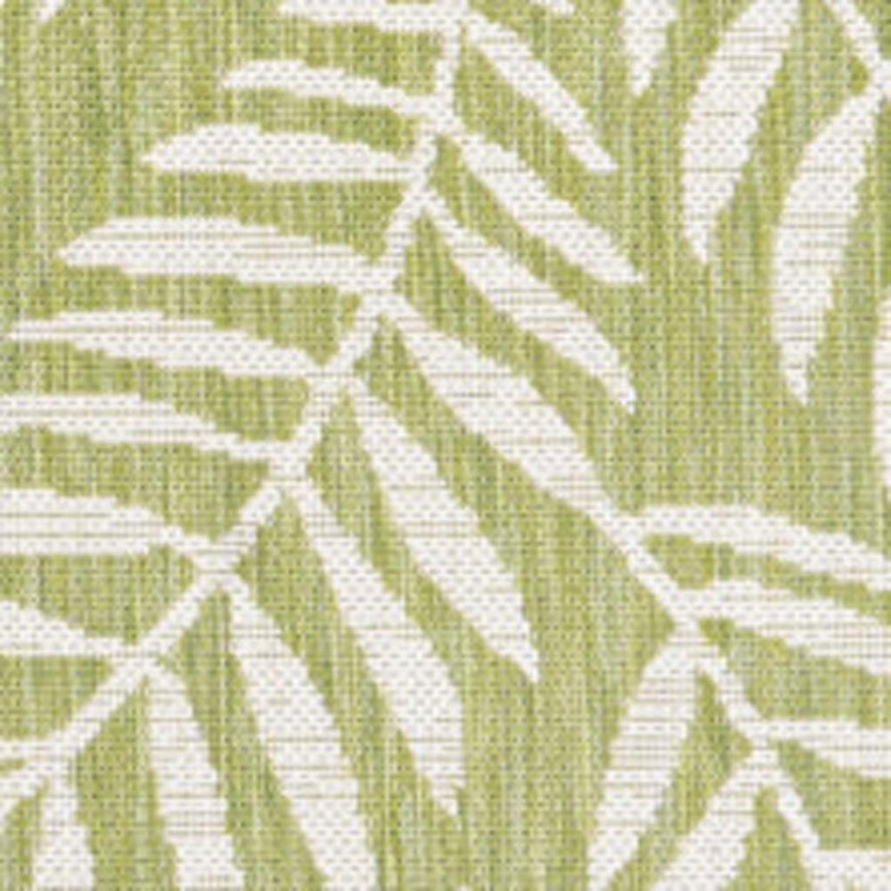 HomeRoots 5' Elegant Green and Cream Floral Area Rug – Indoor/Outdoor Durable Design for Stylish Spaces 702862