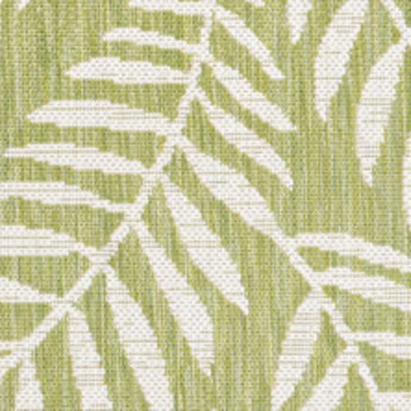 HomeRoots 5' Elegant Green and Cream Floral Area Rug – Indoor/Outdoor Durable Design for Stylish Spaces 702862
