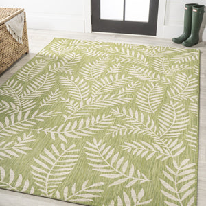 HomeRoots 5' Elegant Green and Cream Floral Area Rug – Indoor/Outdoor Durable Design for Stylish Spaces 702862