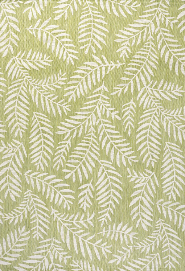 HomeRoots 5' Elegant Green and Cream Floral Area Rug – Indoor/Outdoor Durable Design for Stylish Spaces 702862