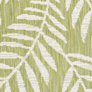 HomeRoots 8' Green and Cream Floral Indoor Outdoor Area Rug - Stylish, Durable, Low-Maintenance for Any Space 702865