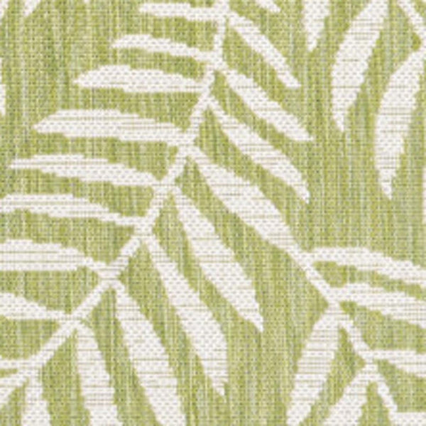 HomeRoots 8' Green and Cream Floral Indoor Outdoor Area Rug - Stylish, Durable, Low-Maintenance for Any Space 702865