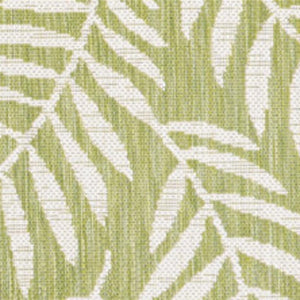 HomeRoots 9' X 12' Green and Cream Floral Area Rug - Durable Indoor/Outdoor Charm for Elegance & Easy Care 702866
