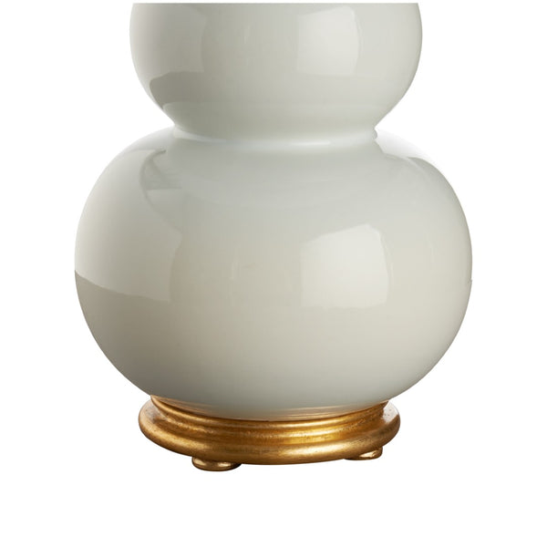 Chelsea House Denise Ceramic Table Lamp Iceberg Glaze With Gold Leaf Base — Sculptural 28.5" Modern Accent Light 70287